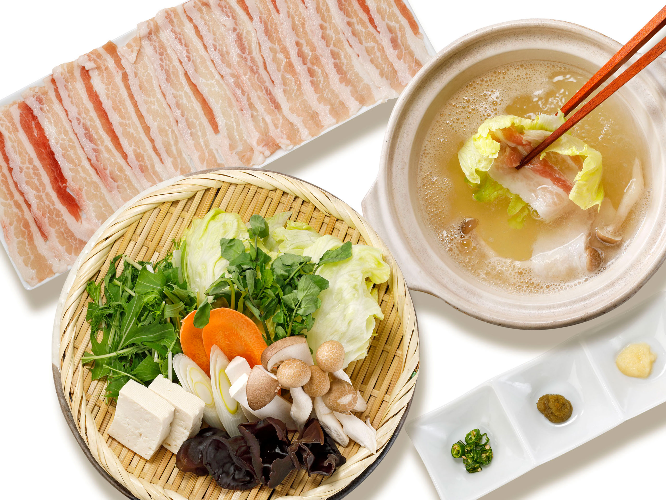 居酒屋 いちげん 武蔵浦和店 ／焼きあご塩だしスープの豚しゃぶしゃぶ