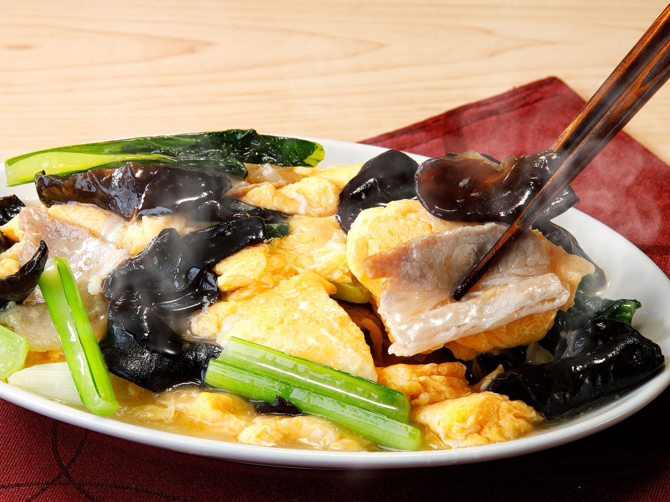 居酒屋 いちげん 浮間店 きくらげと小松菜のふわふわ卵炒め/ランチ/個室/宴会4~80名様/飲み放題/